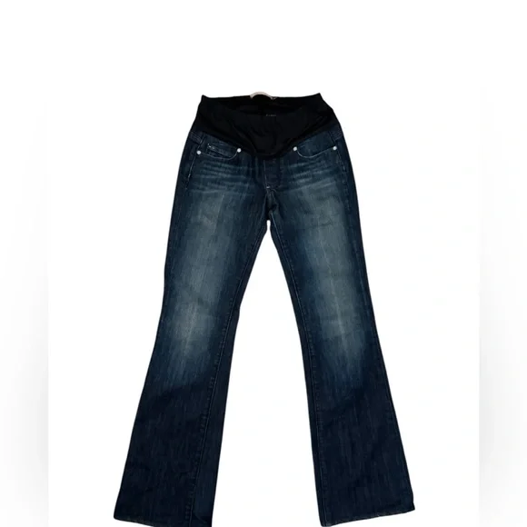 Paige Denim Maternity Laurel Canyon Maternity Low Rise Bootcut Jeans size 26 - Picture 3 of 10